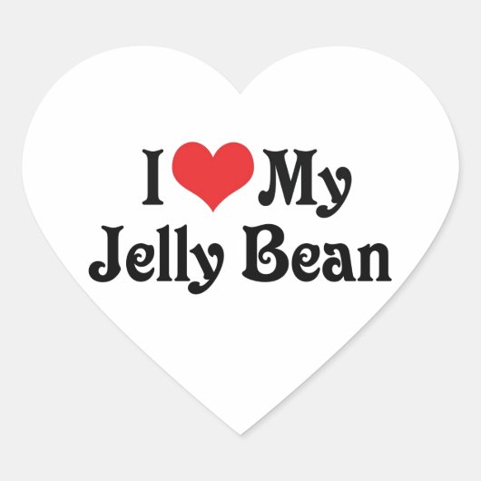 Ik hou van mijn Jelly Bean Hart Sticker (Voorkant)