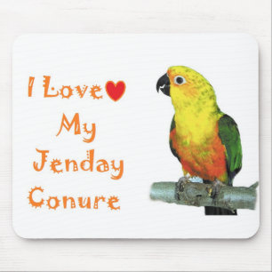 Ik hou van mijn Jenday Conure Computer Muismat