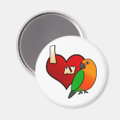 Ik hou van mijn Jenday Conure Magneet (Voorkant / Achterkant)