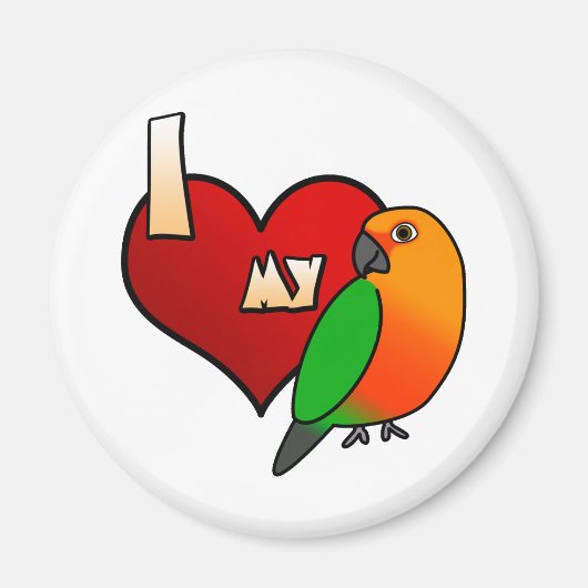 Ik hou van mijn Jenday Conure Magneet (Voorkant)