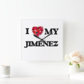 Ik hou van mijn Jimenez Vierkante Klok (Huis)