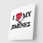 Ik hou van mijn Jimenez Vierkante Klok (Hoek)