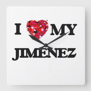 Ik hou van mijn Jimenez Vierkante Klok