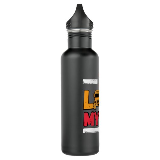 Ik hou van mijn job school bus driver waterfles  (Links)