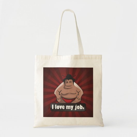 Ik hou van mijn job sumo tote bag (Voorkant)