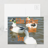 Ik hou van mijn jongen als vader als zoon briefkaart (Voorkant / Achterkant)