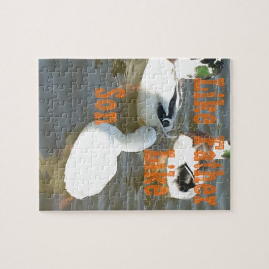 Ik hou van mijn jongen als vader als zoon legpuzzel (Horizontaal)