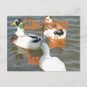 Ik hou van mijn jongen, zoals vader zoals zoon briefkaart