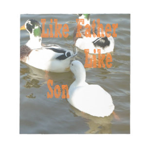 Ik hou van mijn jongen, zoals vader zoals zoon notitieblok