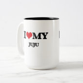 Ik hou van mijn JUJU Tweekleurige Koffiemok (Voorkant links)