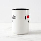 Ik hou van mijn JUJU Tweekleurige Koffiemok (Center)