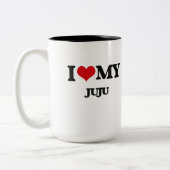 Ik hou van mijn JUJU Tweekleurige Koffiemok (Links)