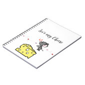Ik hou van mijn kaas muis notitieboekje notitieboek (Linkerzijde)