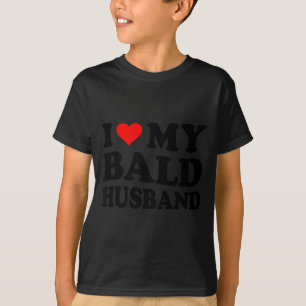 Ik hou van mijn kale man grappig ik hart mijn kale t-shirt