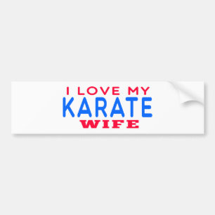 Ik hou van mijn Karate vrouw Bumpersticker