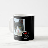 Ik hou van mijn kat, aangepaste foto - Pet Lovers Koffiemok (Voorkant links)
