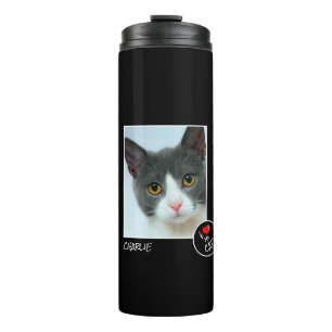 Ik hou van mijn kat, aangepaste foto - Pet Lovers Thermosbeker