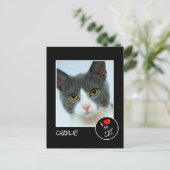 Ik hou van mijn kat, aangepaste foto - voetovers briefkaart (Staand voorkant)