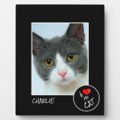 Ik hou van mijn kat, aangepaste foto - voetovers fotoplaat (Voorkant)