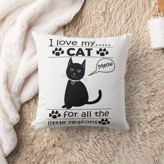 Ik hou van mijn kat Animal Kat Kussen (Deken)