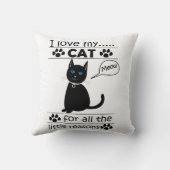 Ik hou van mijn kat Animal Kat Kussen (Achterkant)