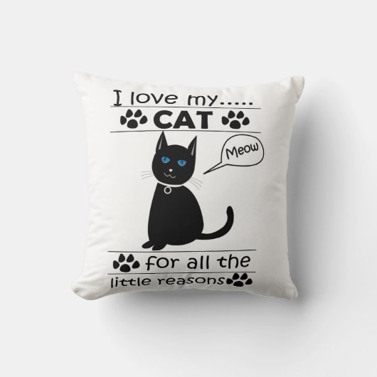 Ik hou van mijn kat Animal Kat Kussen (Voorkant)
