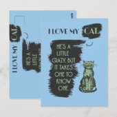 Ik hou van mijn kat briefkaart (Voorkant / Achterkant)