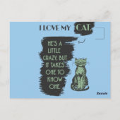 Ik hou van mijn kat briefkaart (Achterkant)