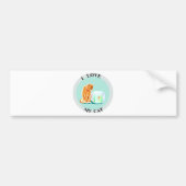 Ik hou van mijn kat! bumpersticker (Voorkant)