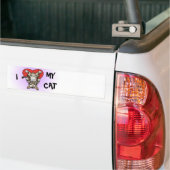 Ik hou van mijn kat Bumpersticker (Op Truck)