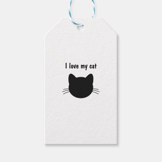 Ik hou van mijn kat cadeaulabel (Voorkant)