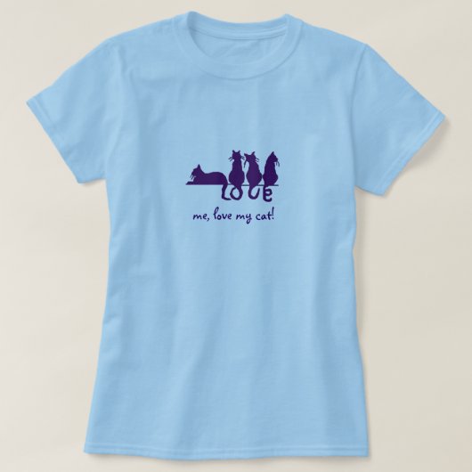 Ik hou van mijn kat! Dames Baby T-shirt Doll (Design voorkant)