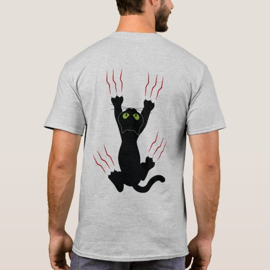 Ik hou van mijn kat, dubbelzijdig afdrukken t-shirt (Achterkant)