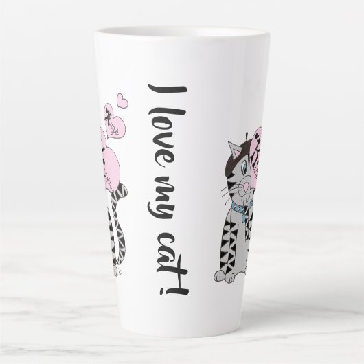 Ik hou van mijn kat een latte Mok (Voorkant)