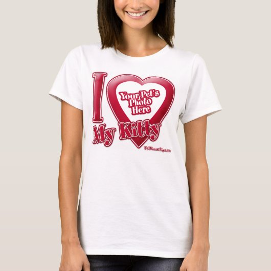 Ik hou van mijn Kat - Foto T-shirt (Voorkant)