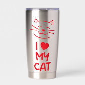 Ik hou van mijn kat geïsoleerde drinkbeker (Voorkant)