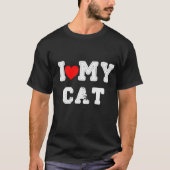 Ik hou van mijn kat grappig t-shirt (Voorkant)