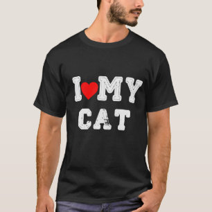 Ik hou van mijn kat grappig t-shirt