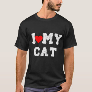 Ik hou van mijn kat grappig t-shirt