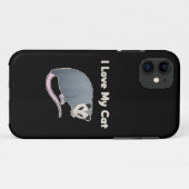 Ik hou van mijn kat grappige opossum Case-Mate iPhone case (Achterkant (horizontaal))