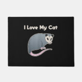 Ik hou van mijn kat grappige opossum deurmat (Voorkant)