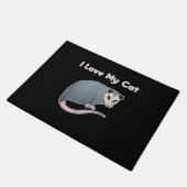 Ik hou van mijn kat grappige opossum deurmat (Schuin)