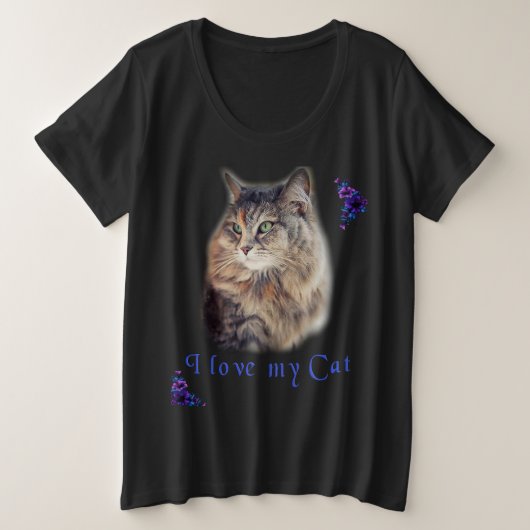 Ik hou van mijn kat grote maat t-shirt (Design voorkant)