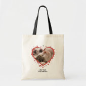 Ik hou van mijn kat-hart met foto en naam van huis tote bag (Voorkant)
