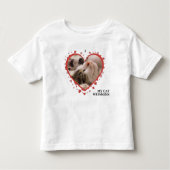 Ik hou van mijn kat-hart met foto's en naam wit kinder shirts (Voorkant)