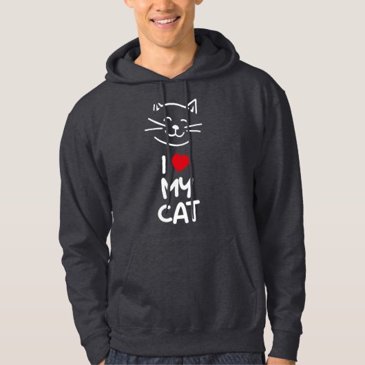 Ik hou van mijn kat hoodie (Voorkant)