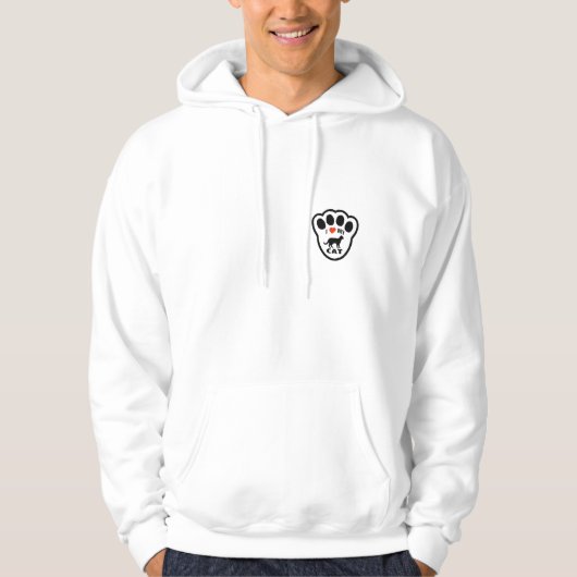 Ik hou van mijn kat hoodie (Voorkant)