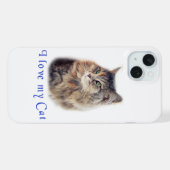 Ik hou van mijn kat iPhone hoesje (Achterkant horizontaal)
