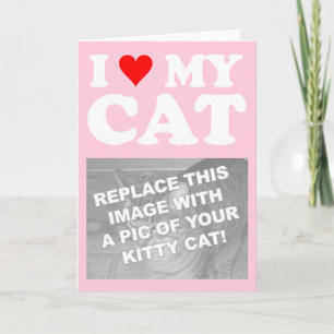 Ik hou van mijn kat kaart
