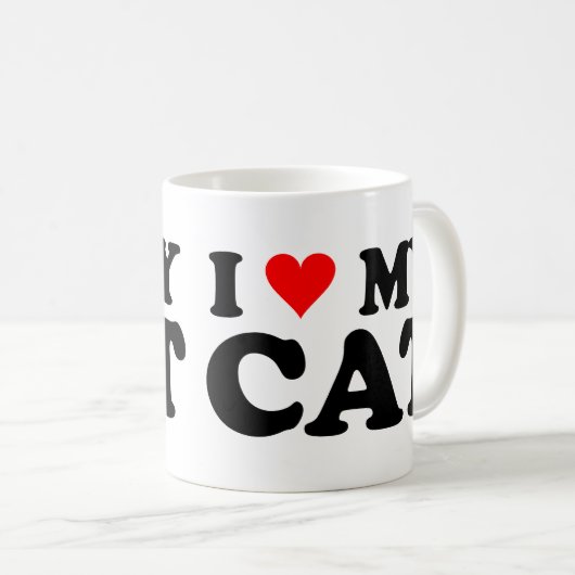 Ik hou van mijn kat koffiemok (Voorkant rechts)